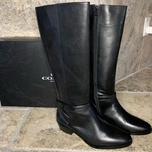 Coach Caroline boots  9.5 Black- New without tags- worn in the house only.